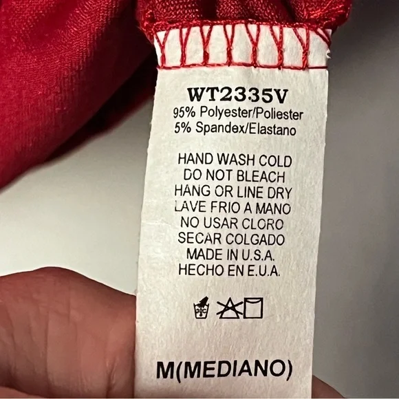 Watermelon | Vtg Crimson Red Crushed Velvet Sleeveless Top, Medium - Picture 6 of 6